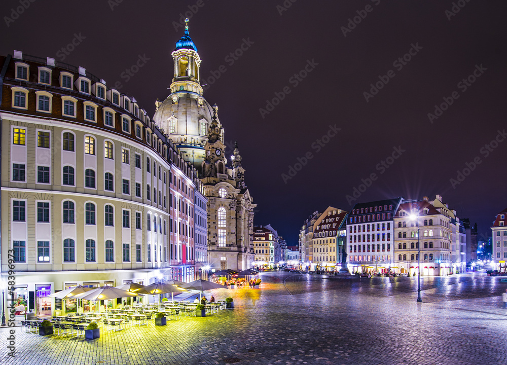 Obraz premium Dresden, Germany at Neumarkt