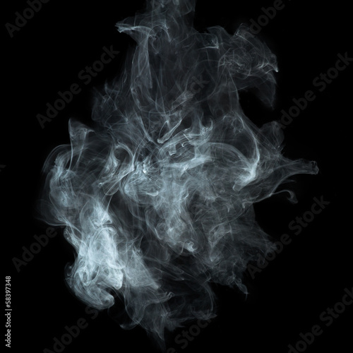 White smoke on black background © katalinks