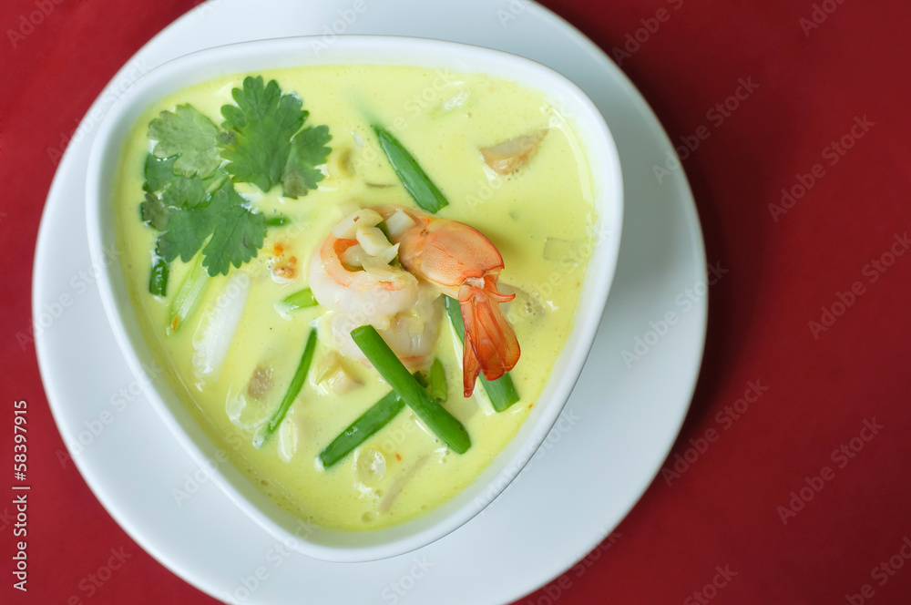 Thailand food Green curry Shrimp Thailand food Green curry Shrimp