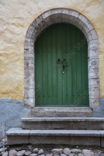 Vitnage wooden door in Tallinn © kalichka