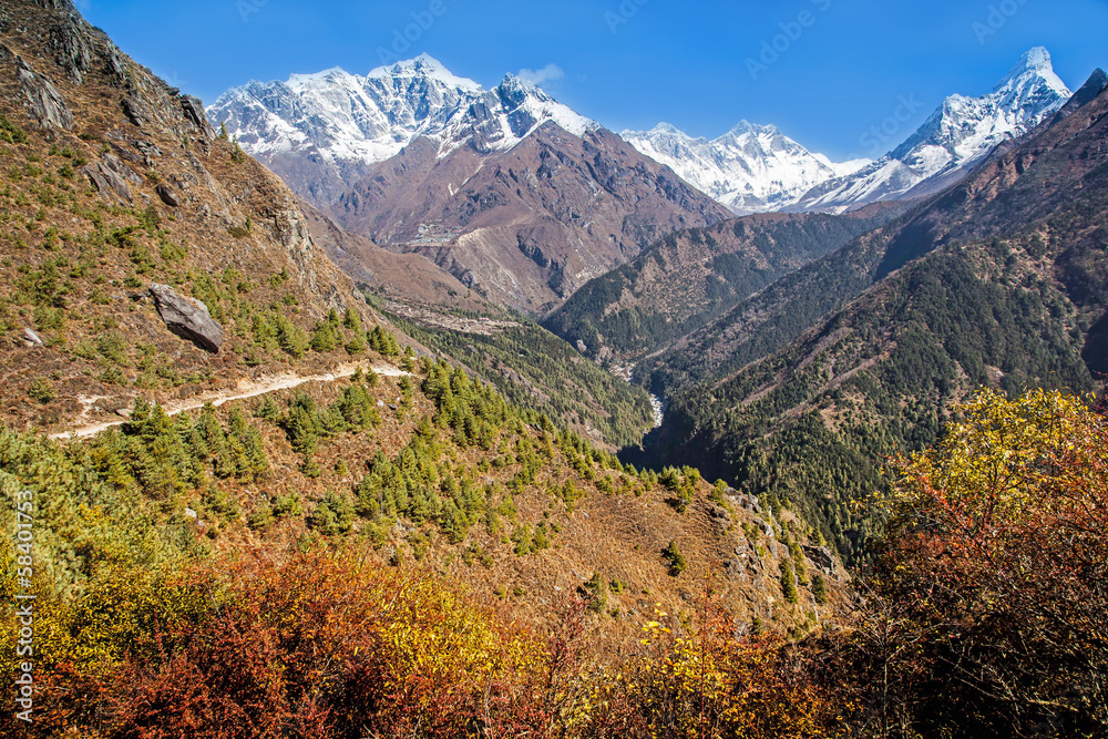 Trekking around Everest Foothills Nepal