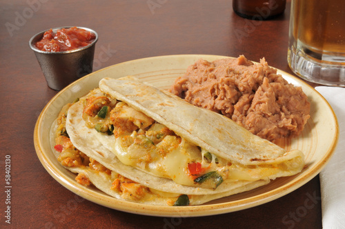 chicken quesadillas