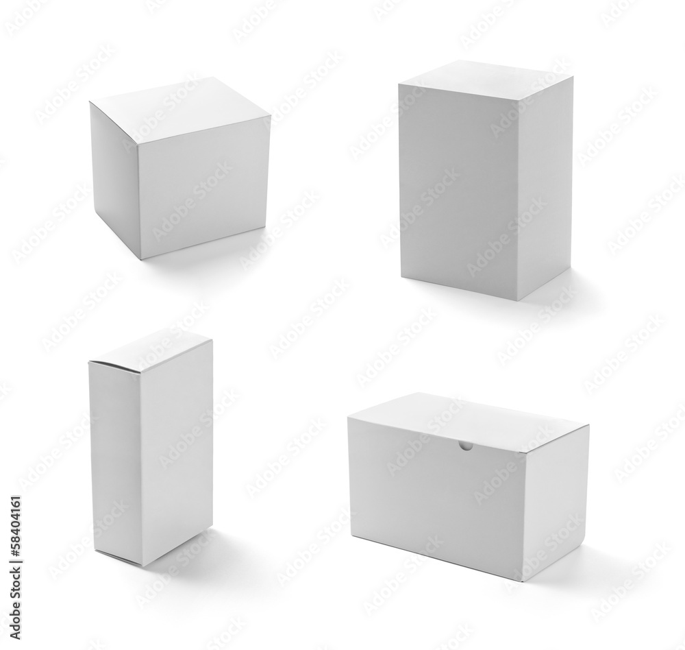white box container template blank package white box container template blank package
