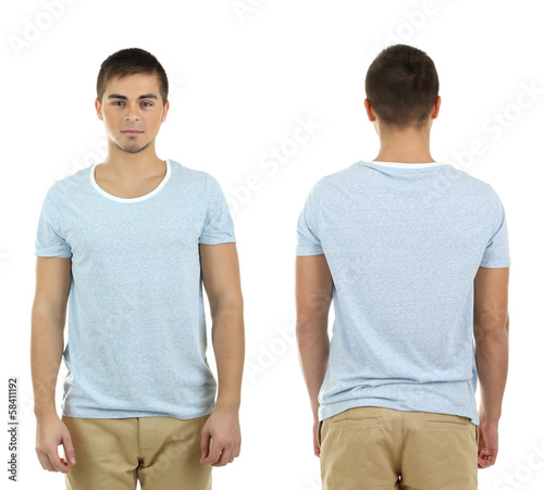 T-shirt on young man in fro...