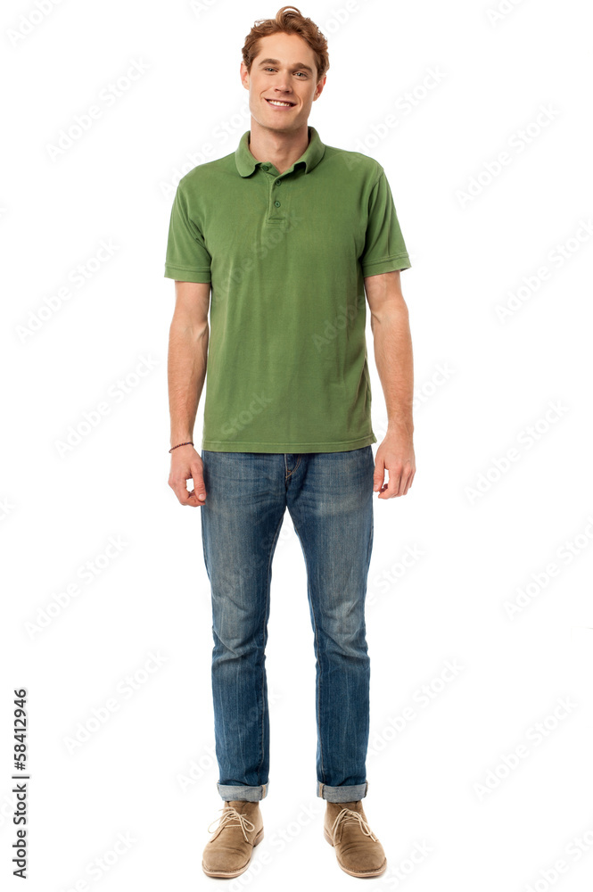 Cool young smiling guy in casual attire Cool young smiling guy in casual attire