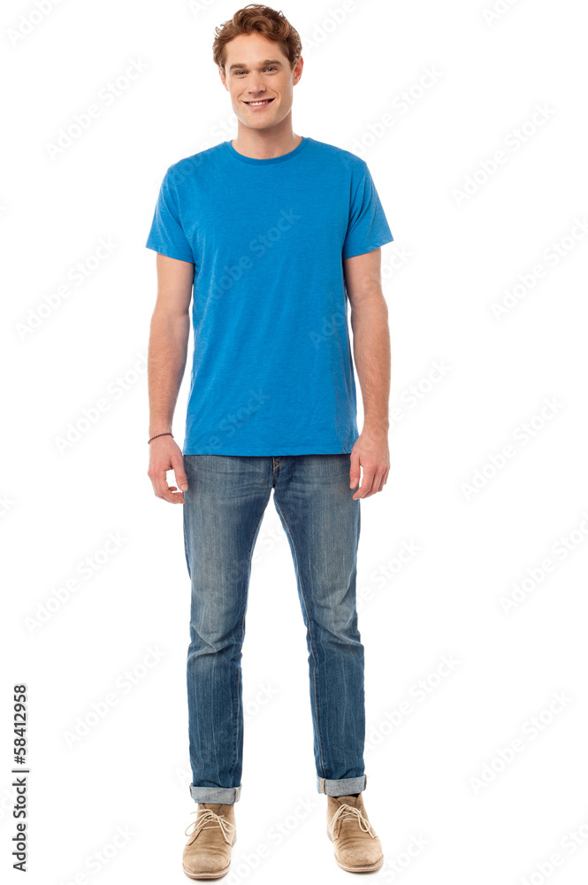 Cool young smiling guy in casual attire Cool young smiling guy in casual attire