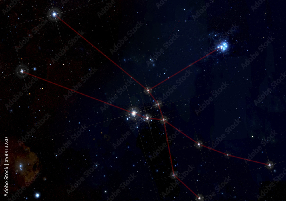 Taurus constellation in deep space
