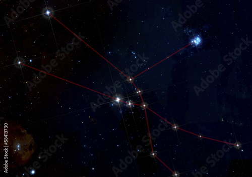 Taurus constellation in deep space