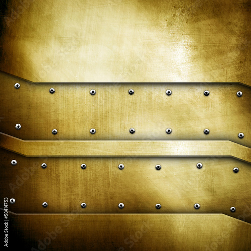 golden metal plate
