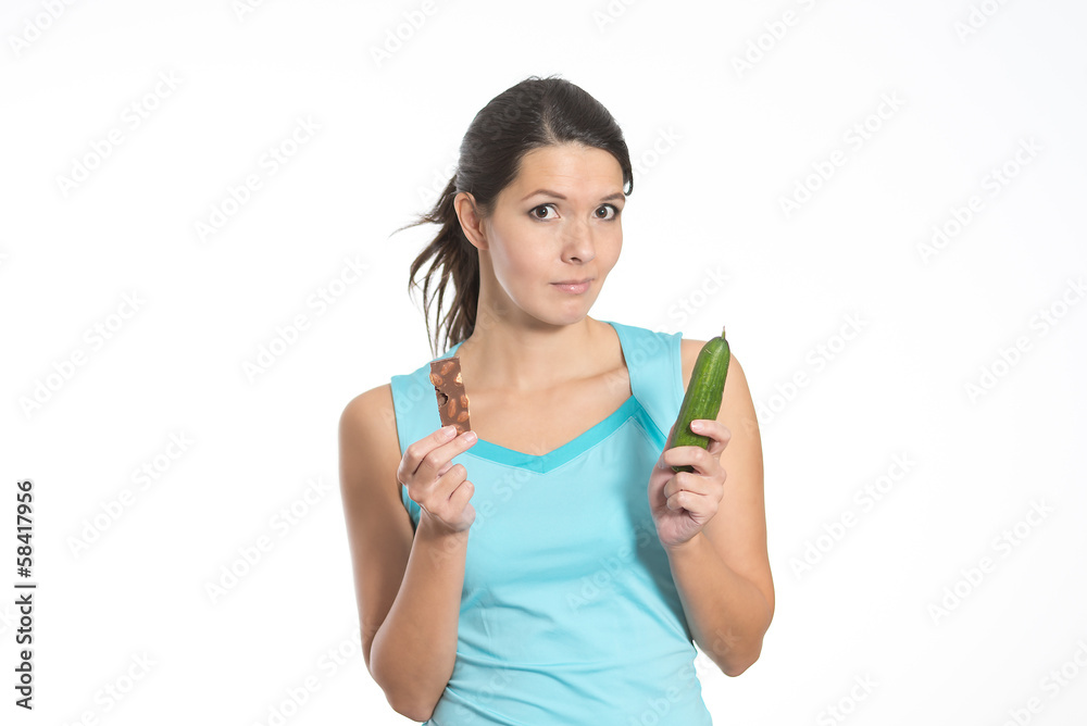 Choosing between a vegetable and a chocolate bar Choosing between a vegetable and a chocolate bar