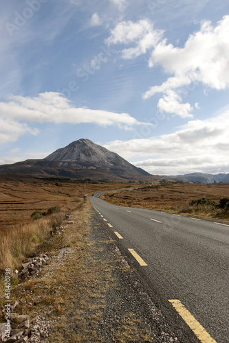 road to the Errigal mountains