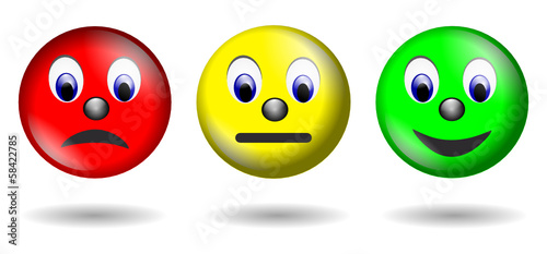smileys rot grün gelb