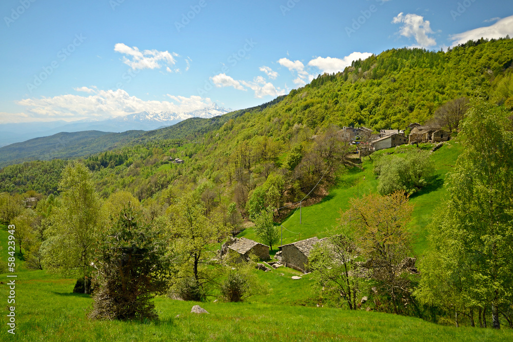 Idyllic alpine scene