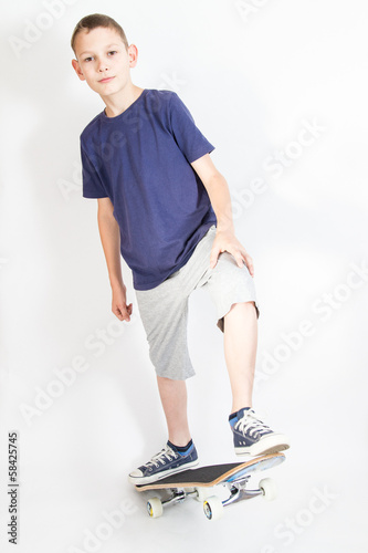 Boy with skateboard