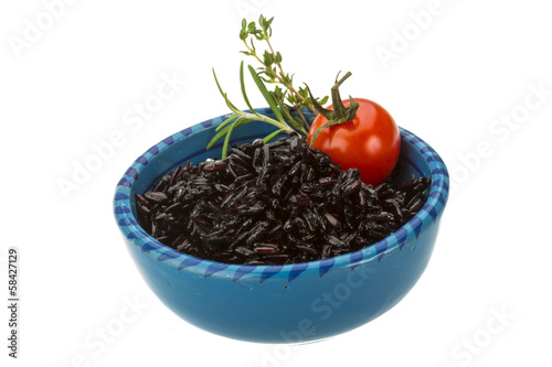 Black boiled rice