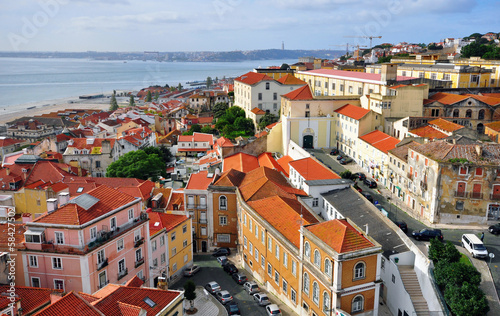 Panorama of Alfama, Lisbon photo