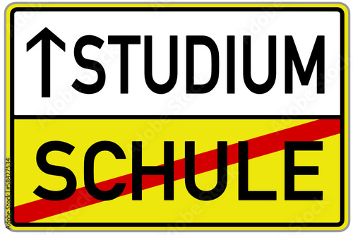 Studium Schule Schild  #131116-svg05 photo