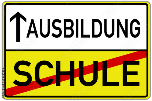 Ausbildung Schule Schild  #131116-svg04