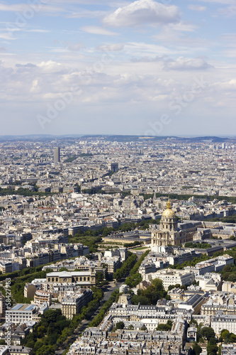 Aerial view of Paris, France from Montparnasse © tetyanaustenko
