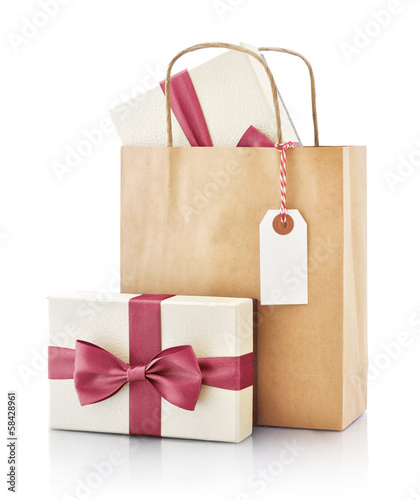 Paper bag with gift