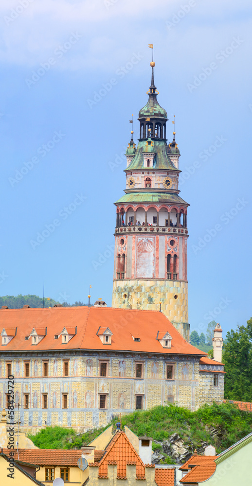 Cesky Krumlov / Krumau, View on Castle Tower, UNESCO World Herit