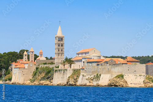 Wallpaper Mural Croatian island of Rab, view on city and fortifications, Croatia Torontodigital.ca