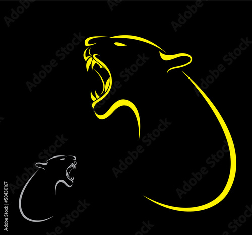 Fototapeta Naklejka Na Ścianę i Meble -  Vector image of an tiger