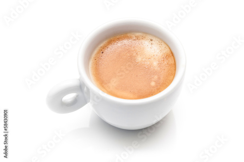 Small espresso cup isolated on white background
