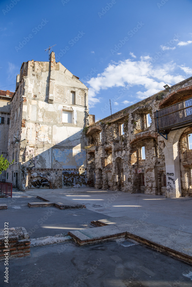 Split. Ruins of Diocletian's Palace (UNESCO heritage site)