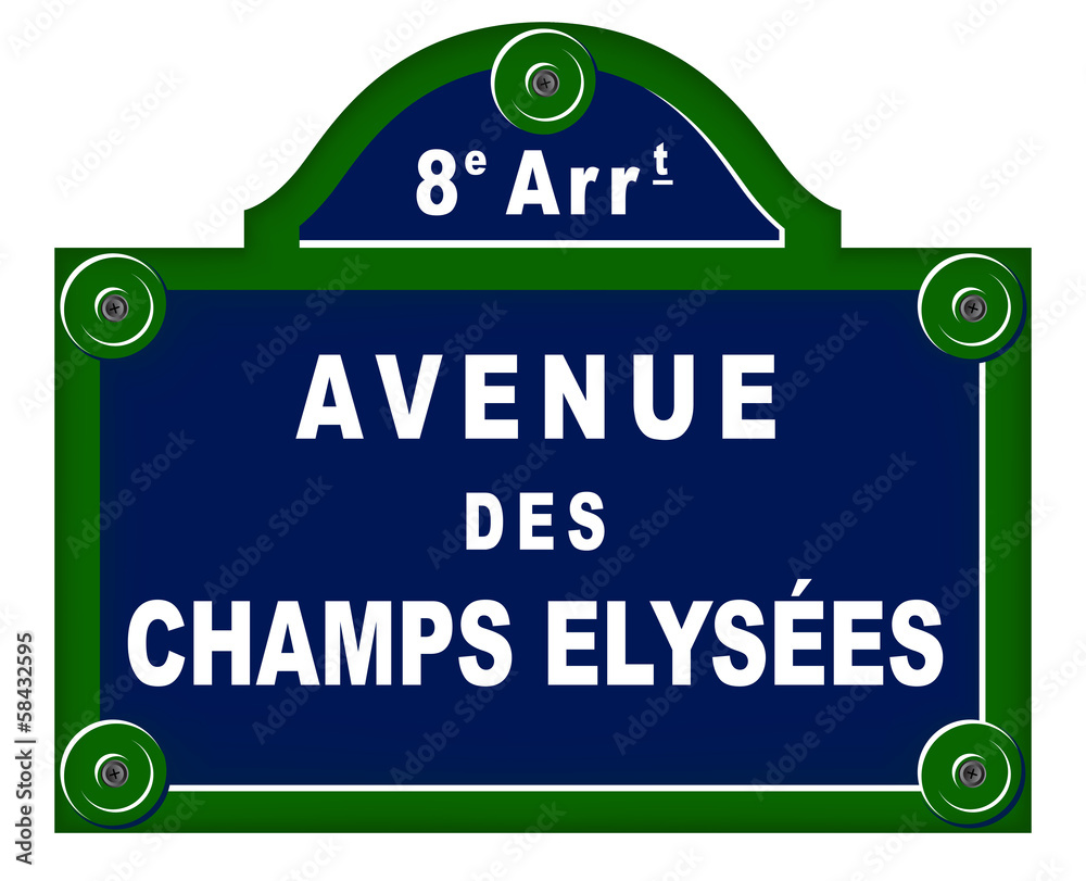 Obraz premium Parisian avenue plates