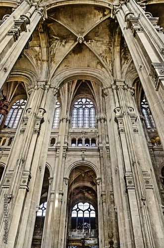 The grand interior of the landmark Saint-Eustache church