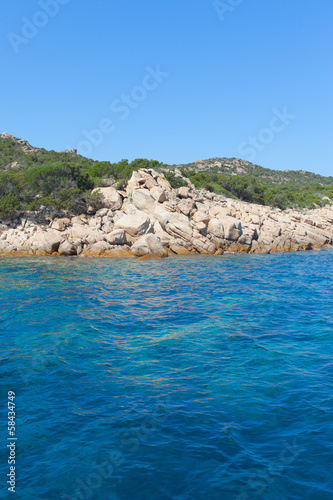 Mediterranean sea at Maddalena archipelago, Sardinia , Italy.