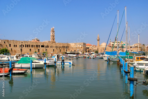 Old harbor. Acre, Israel. photo