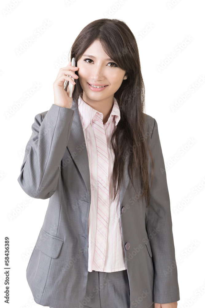 Young asian businesswoman speaking with mobile phone Young asian businesswoman speaking with mobile phone