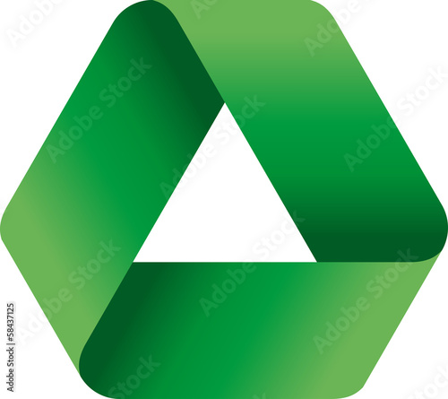 Logo triangolare verde photo