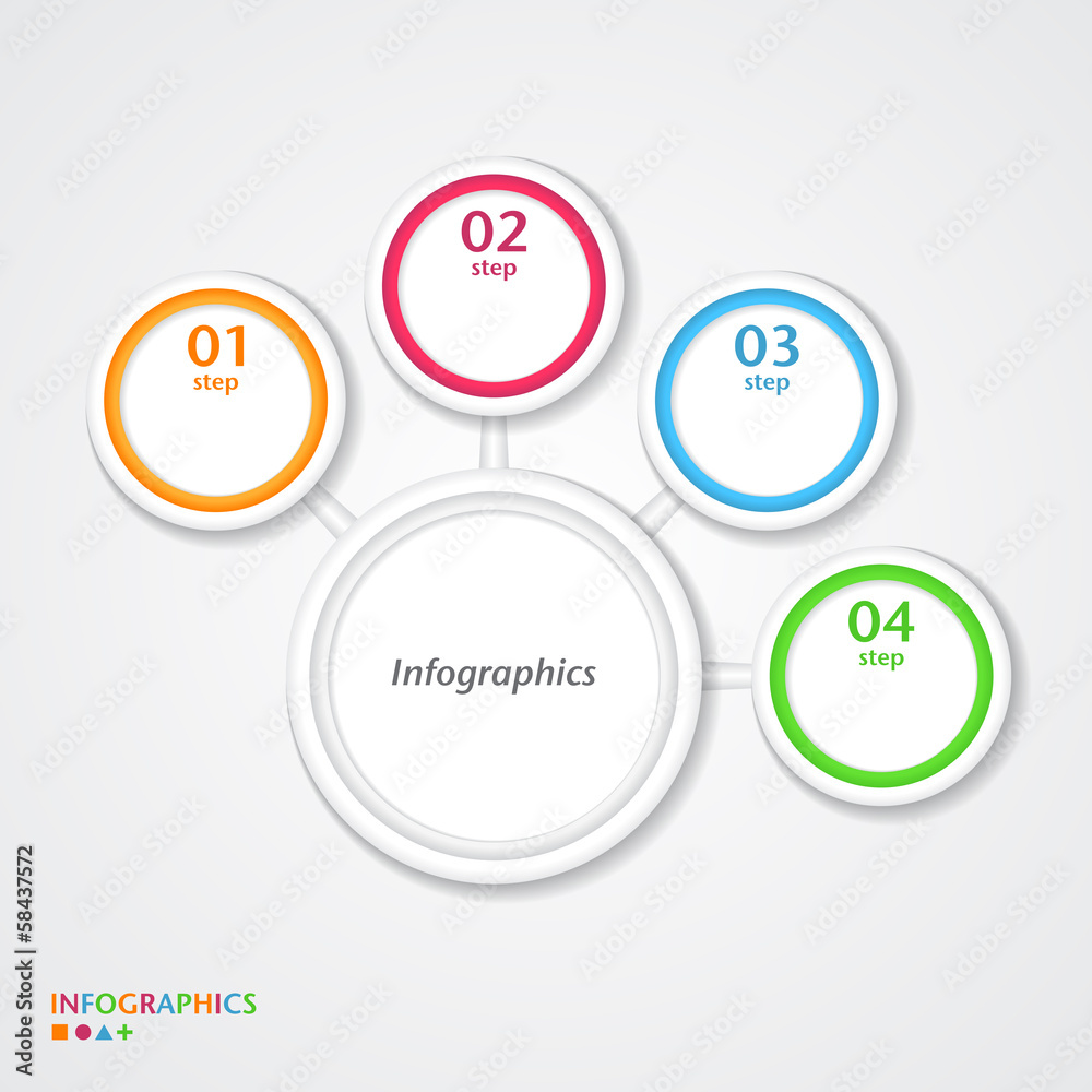 Abstract infographics number options template. Abstract infographics number options template.
