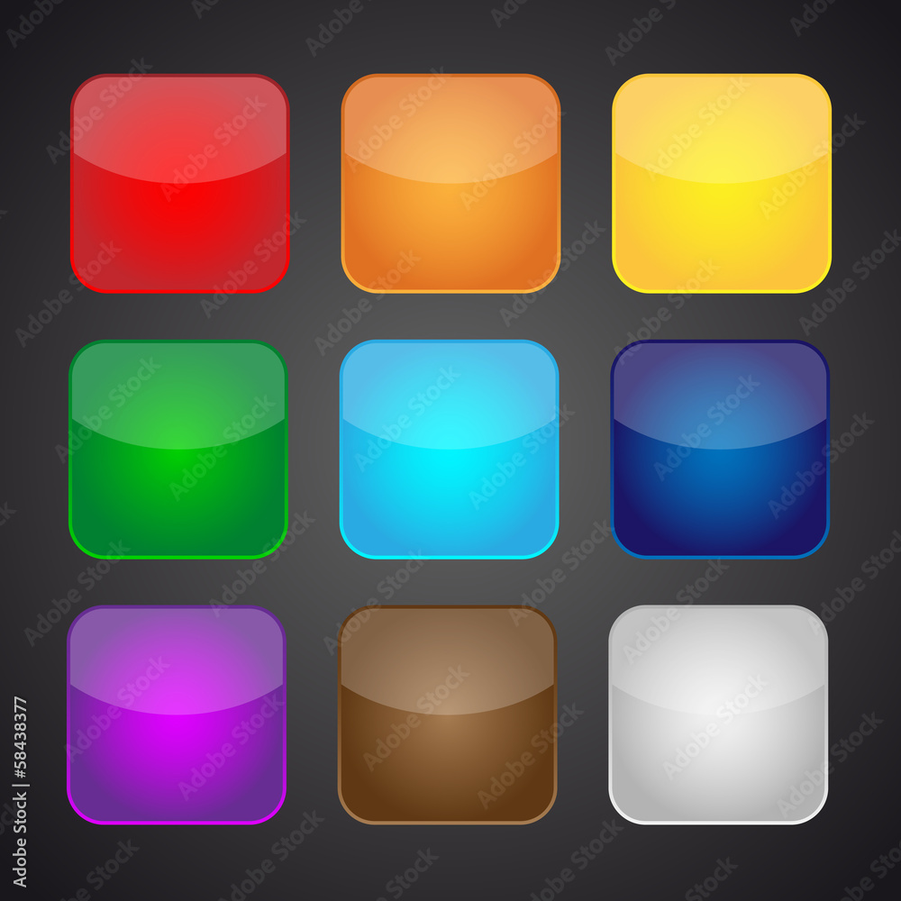 Set of color apps icons - background Set of color apps icons - background