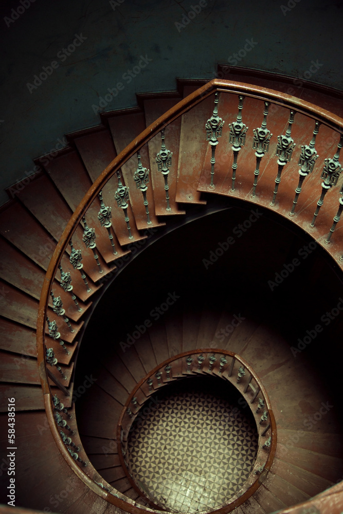 Fototapeta premium Art picture of wooden stairs