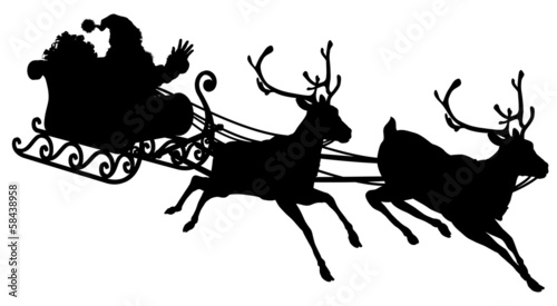 Santa Sleigh Silhouette