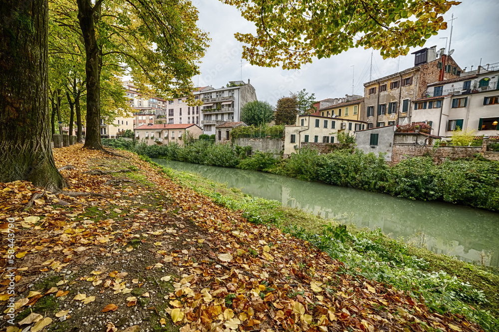 Traditional Italian Buildings by a River