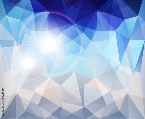 Abstract background blue mosaic