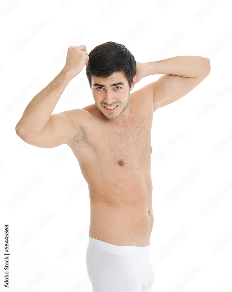 Fototapeta premium junger mann in heller Shorts