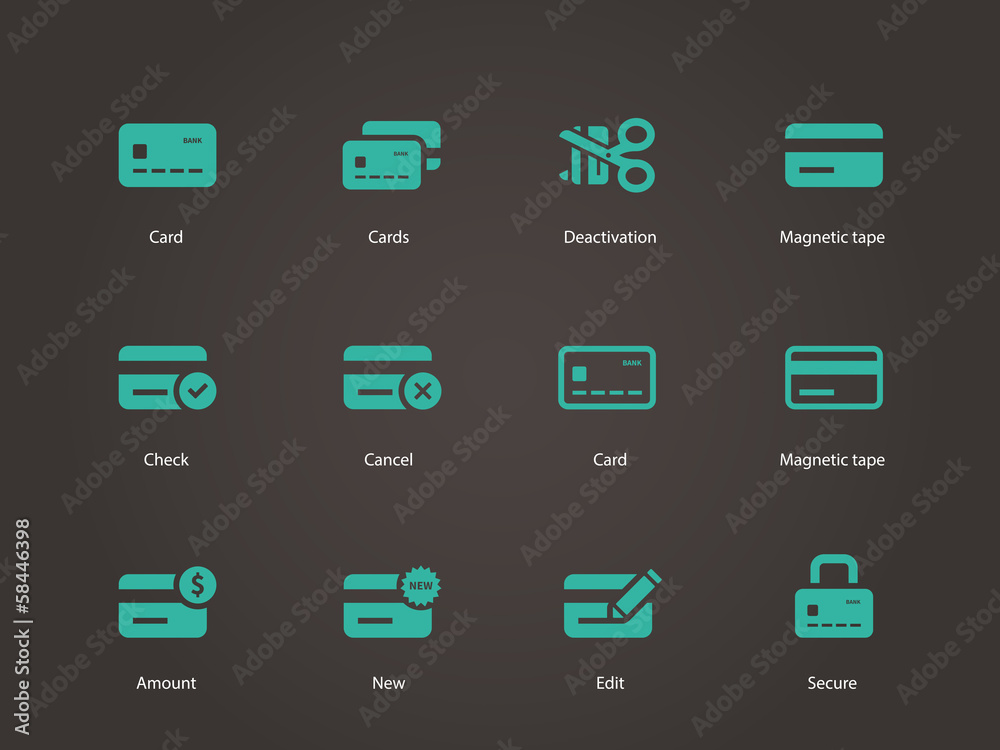 Credit card icons.