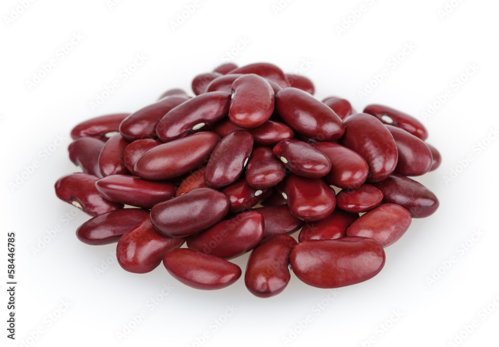 Red kidney beans isolated on white background with clipping path Red kidney beans isolated on white background with clipping path