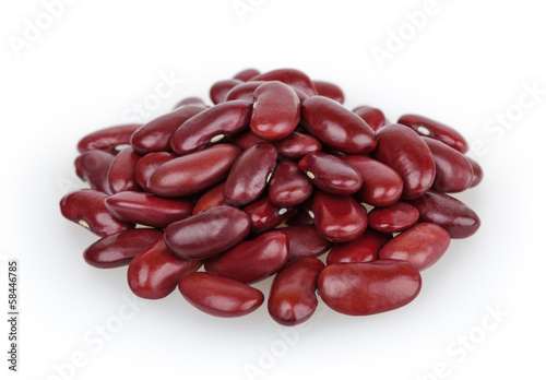 Obraz na płótnie Red kidney beans isolated on white background with clipping path w salonie