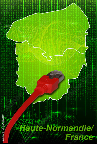 Haute-Normandie mit Grenzen im Netzwerkdesign