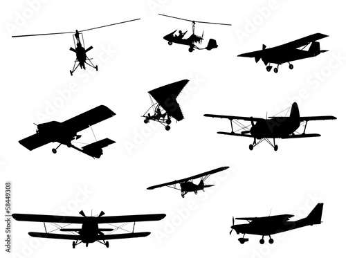 planes silhouette set photo