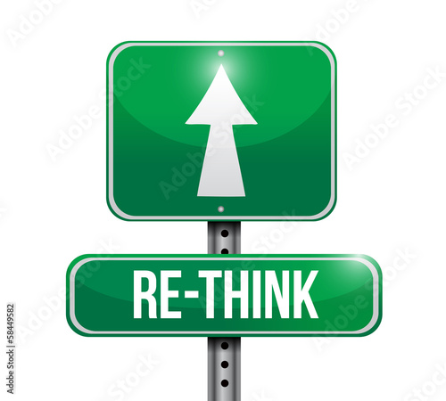 Εκτύπωση καμβά rethink road sign illustration design