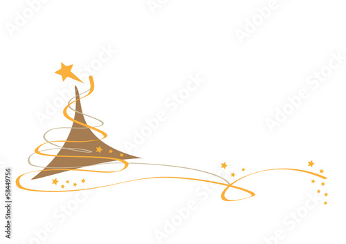christbaum - gold - braun