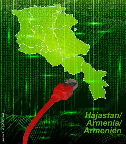 Grenzkarte von Armenien im neuen Netzwerkdesign